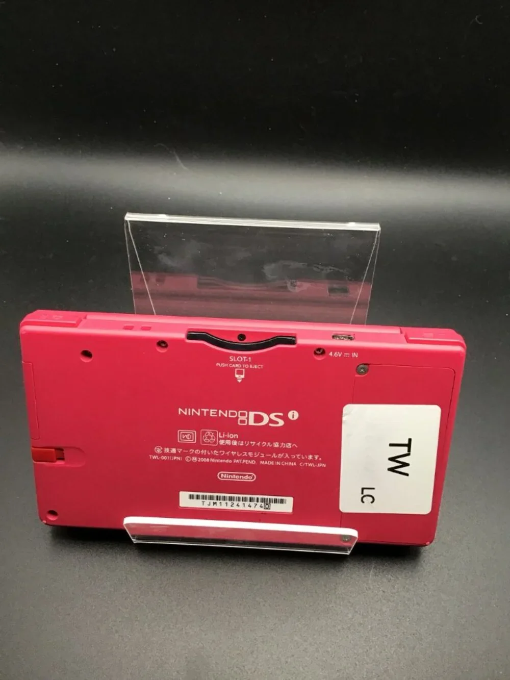 Nintendo DSi Dark Pink TWL-001 Japan Tested No Cartridge Reader Charger Stylus